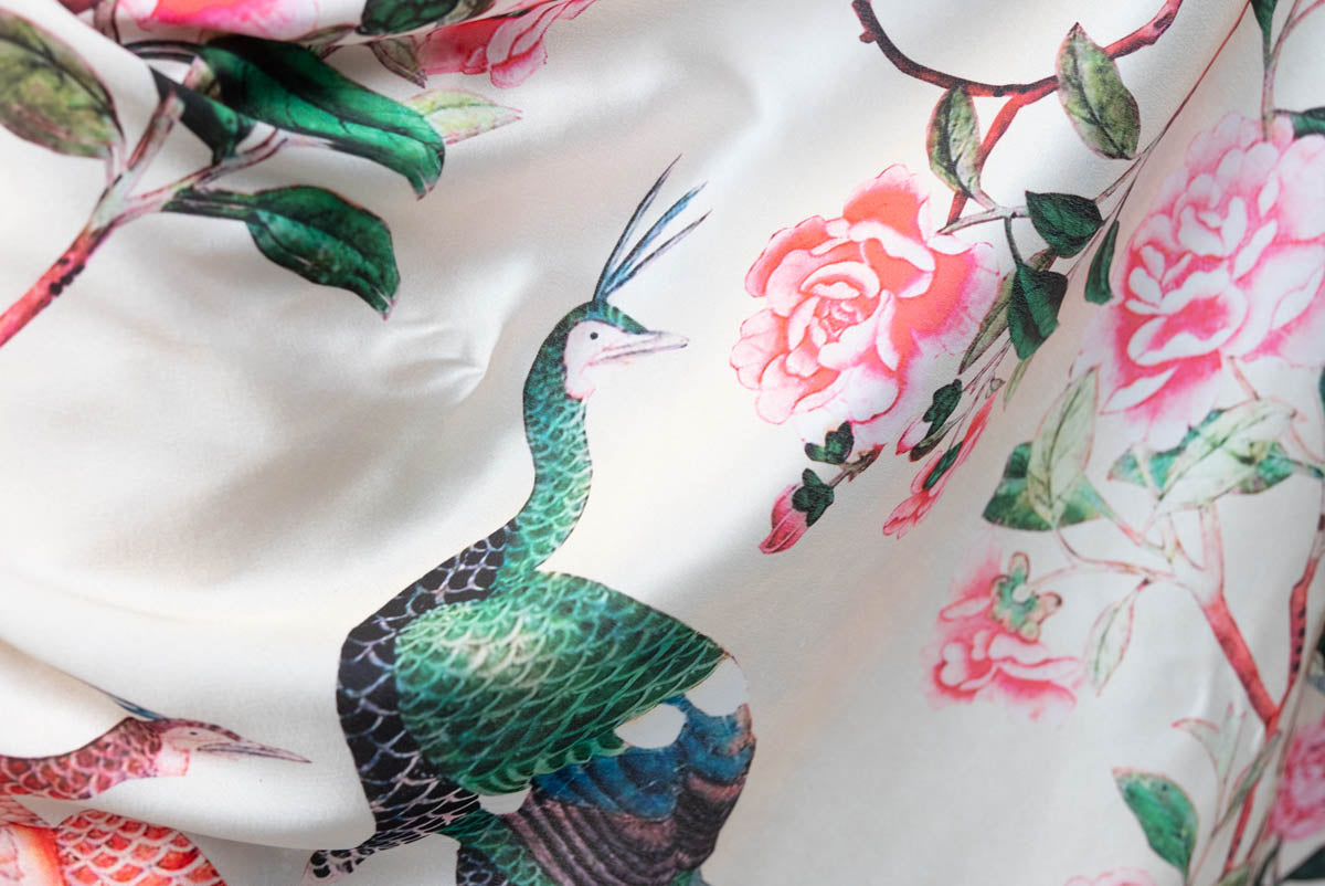 Romance Rose Faux Crepe Digital Print Saree