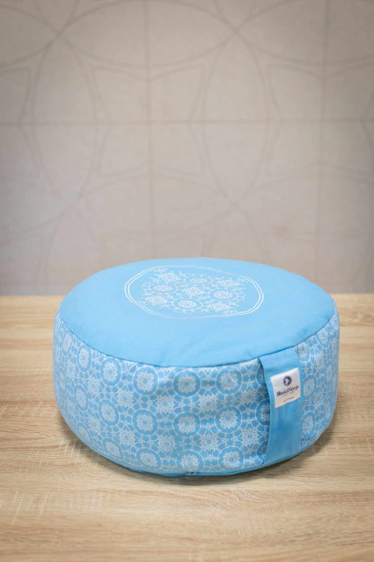Meditation Cushion, Full-round, Azure Blossom