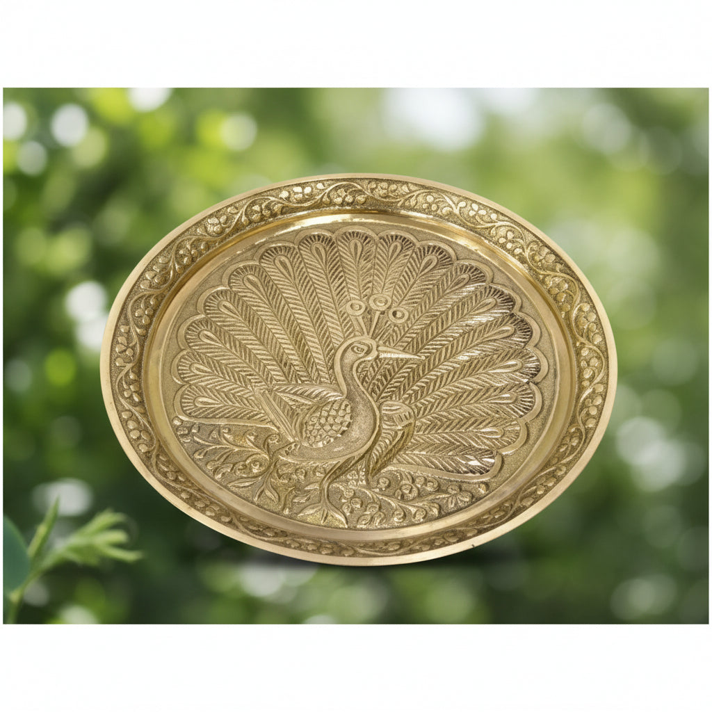 Pin Tray with Peacock - 6.25 Inch