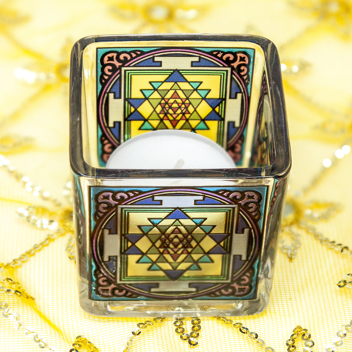 Sri Yantra Candle Holder