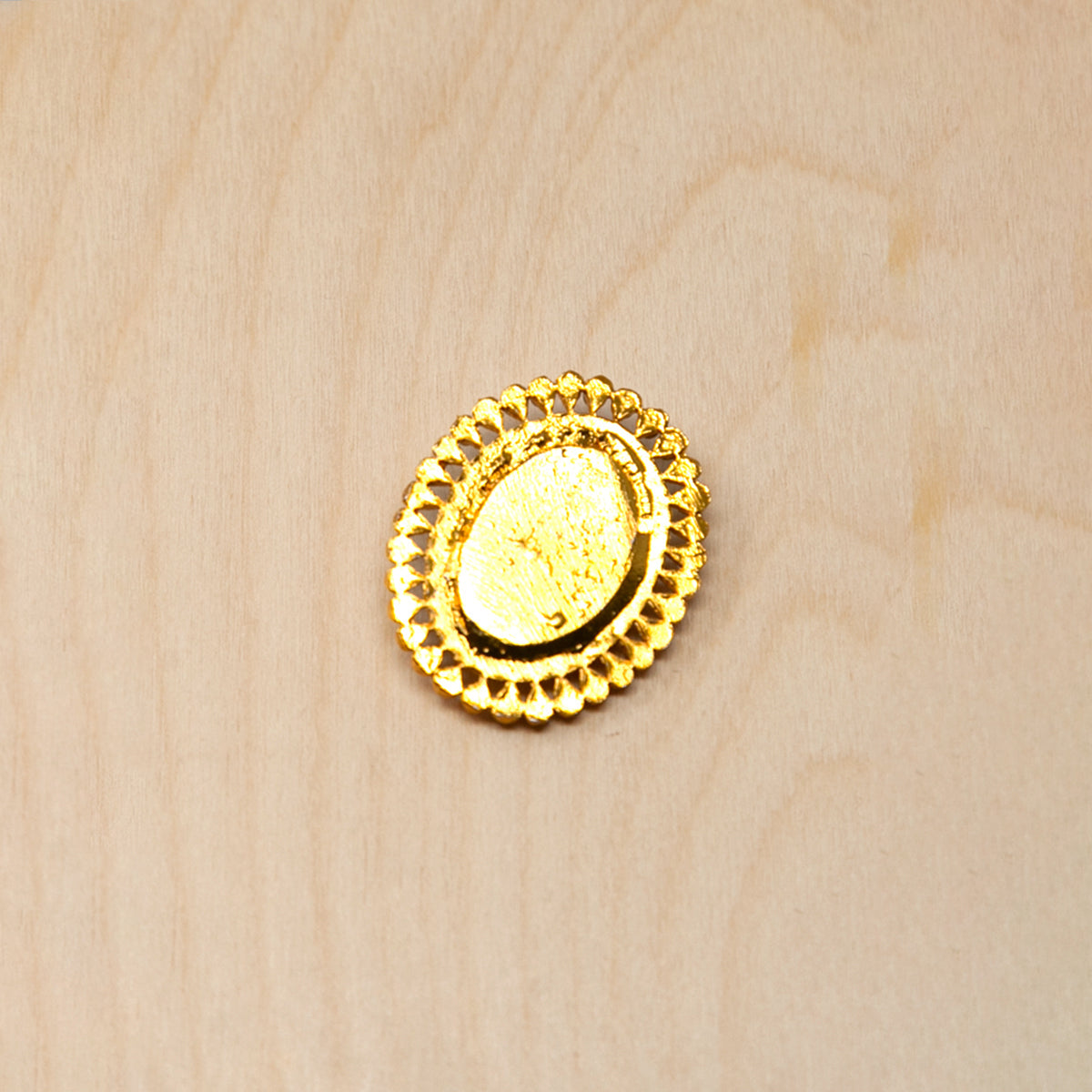 Decorazione di design in pietra - Ovale Bagliore / 39x32mm / Gioielli in pietra per decorazioni di divinità