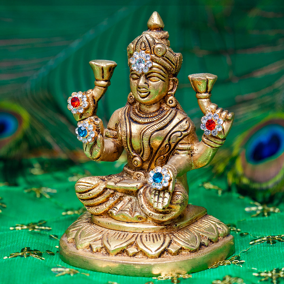 Pietra Pottu - Fiore / 15 mm / Gioielli in pietra per decorazioni di divinità