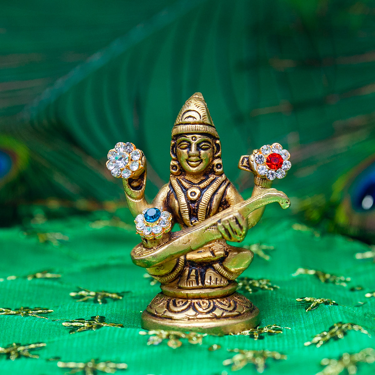 Pietra Pottu - Fiore / 11 mm / Gioielli in pietra per decorazioni di divinità