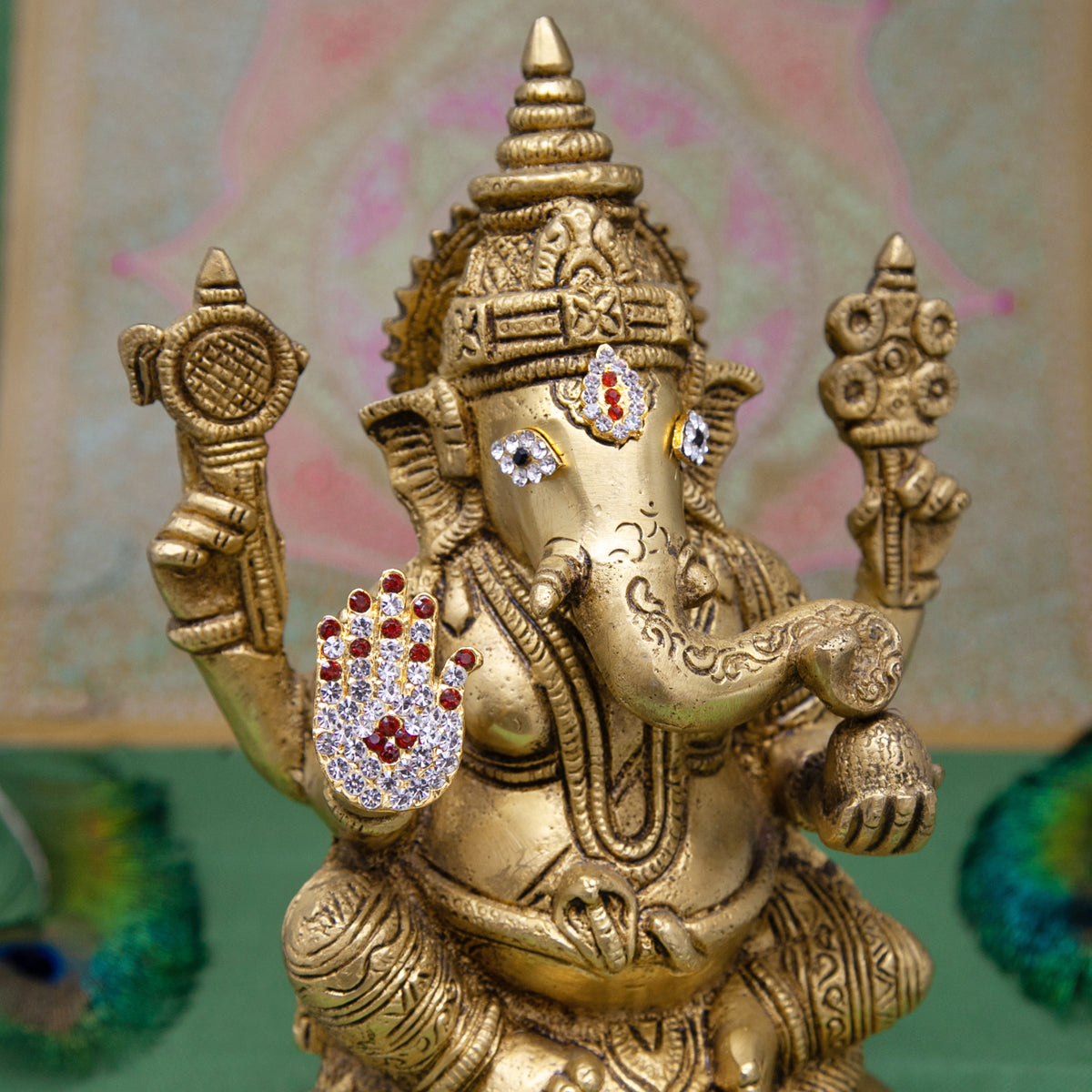 Decorazione di design in pietra - Set Hastam / 23x34mm / Gioielli in pietra per decorazioni di divinità