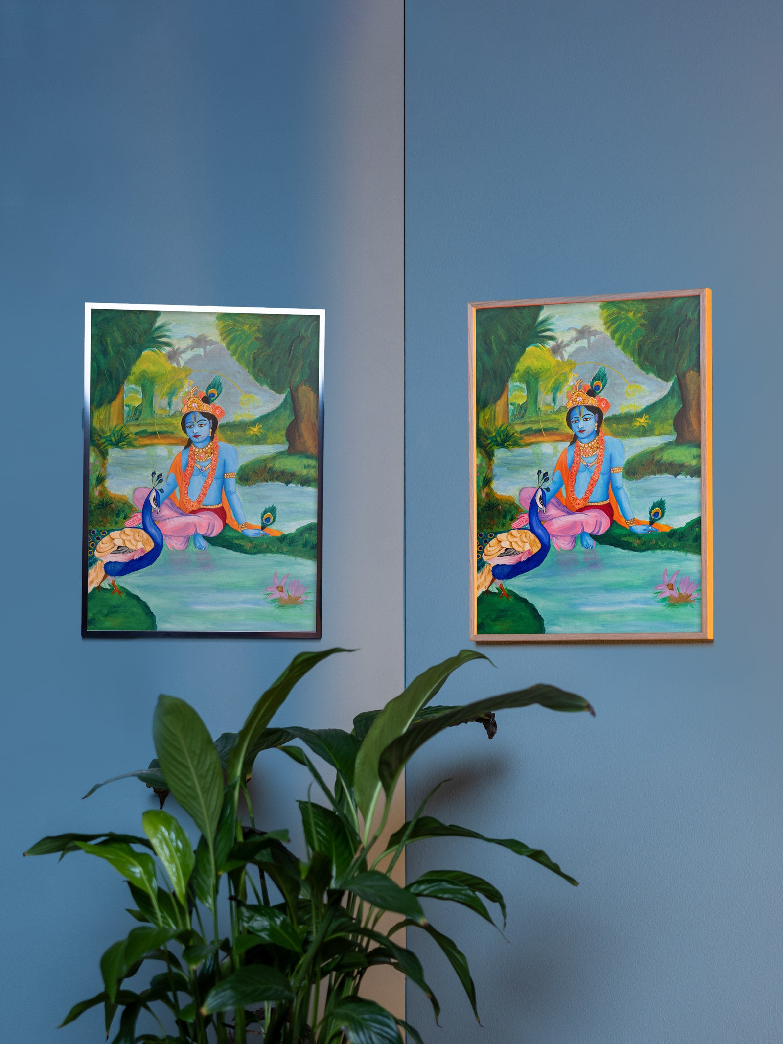 KRISHNA with PEACOCK
