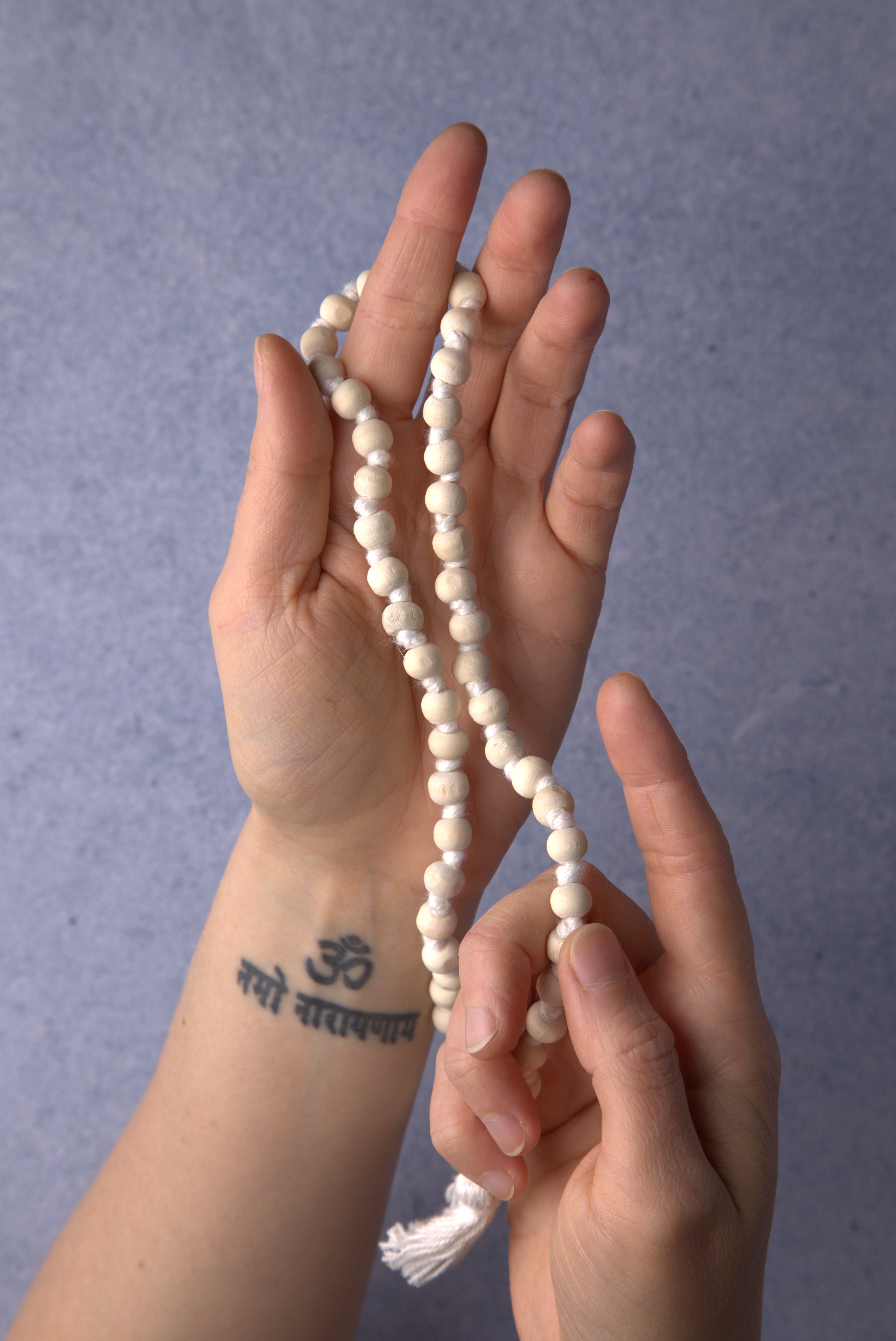 Neem Mala White - 54 beads