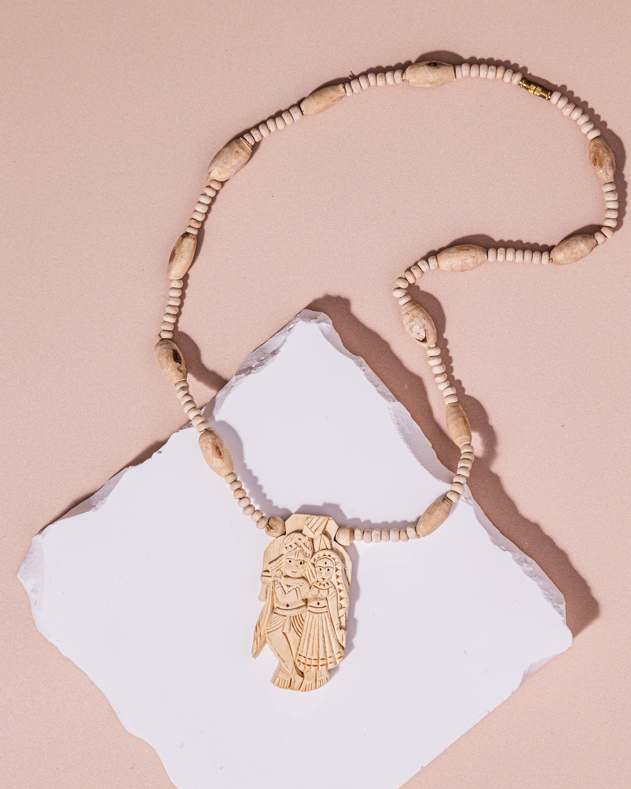 Tulsi Necklace - Radha Krishna Pendant