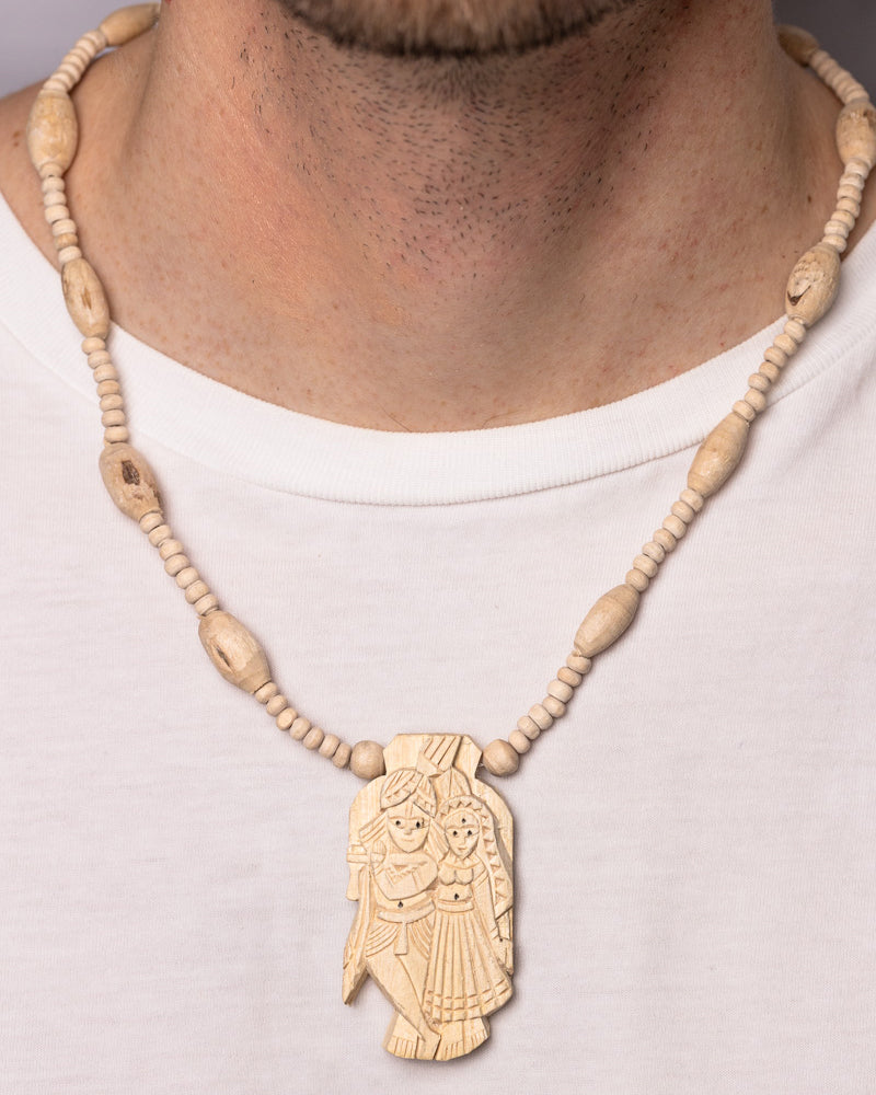 Tulsi Necklace - Radha Krishna Pendant