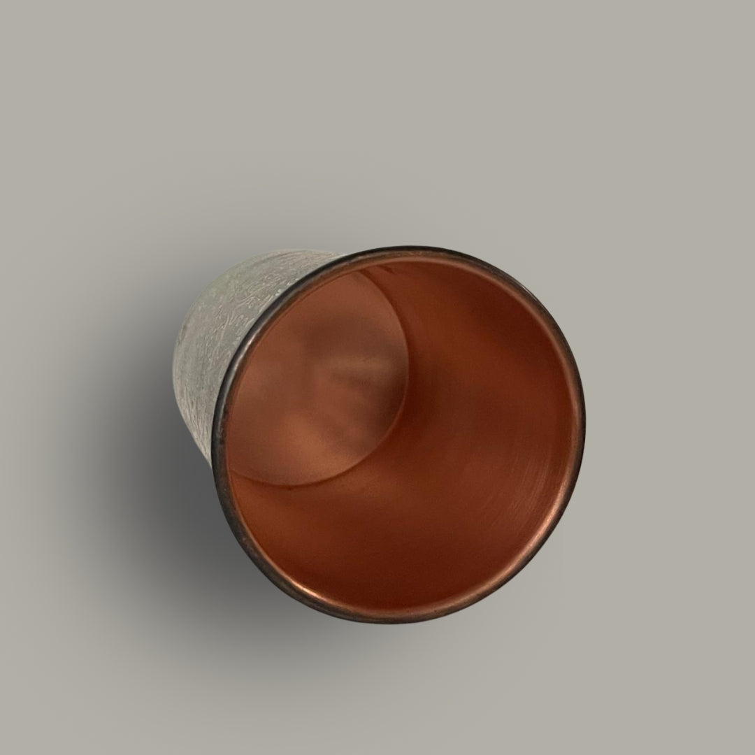 Copper cup, antique etched, 300 ml