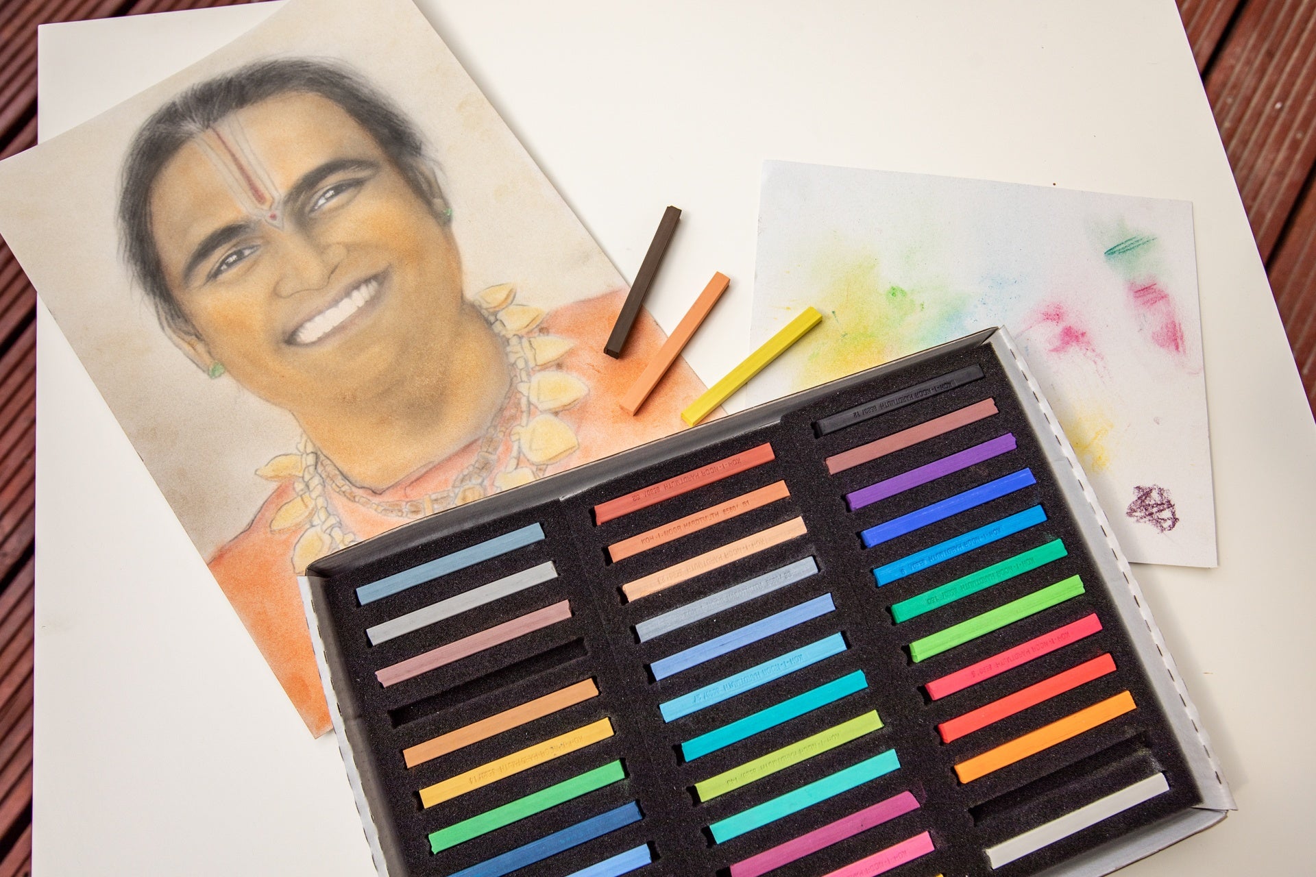 Set of Artists' Soft Pastels Chalks, long