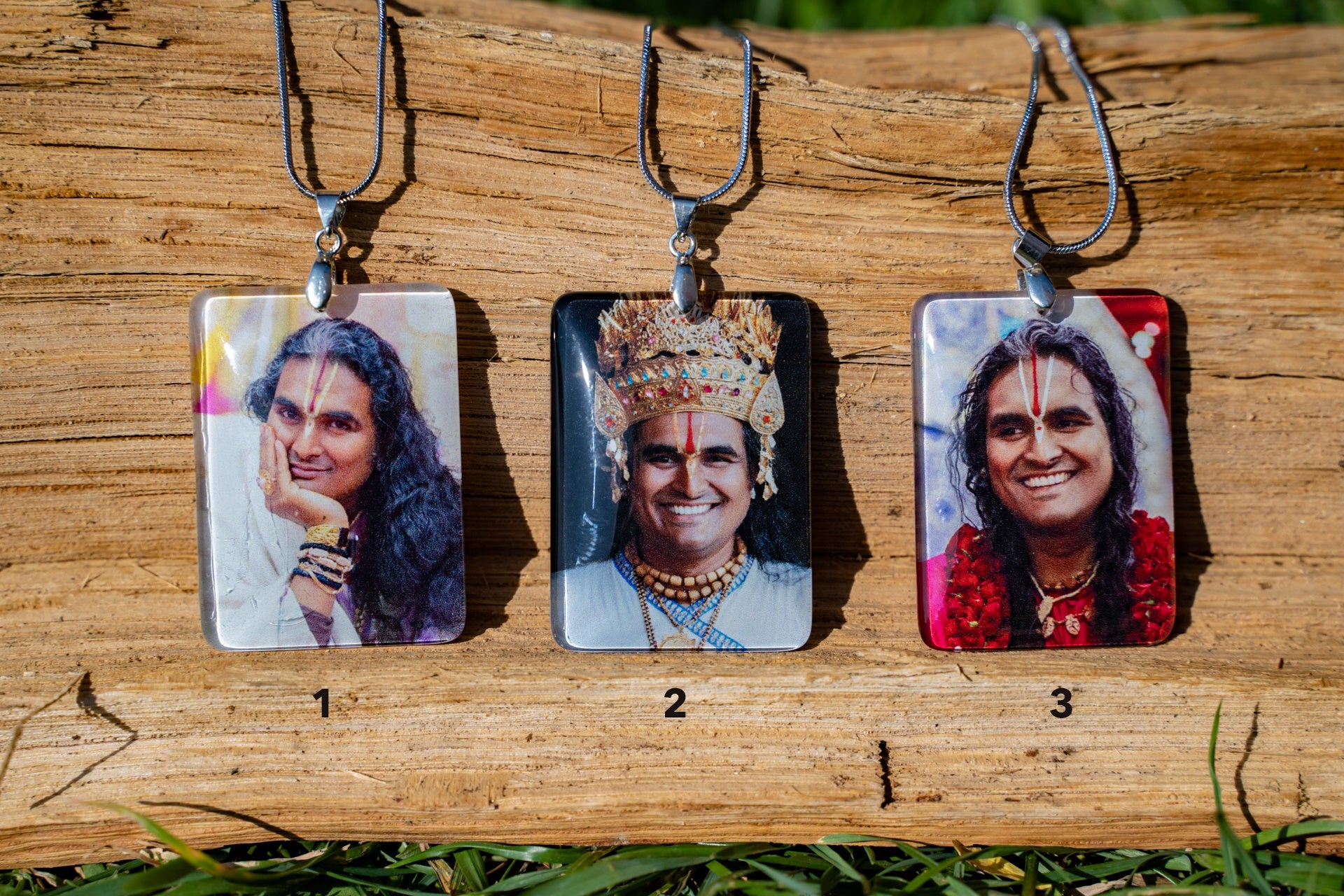 Clear Photo Pendant, 'Paramahamsa Vishwananda', rectangle