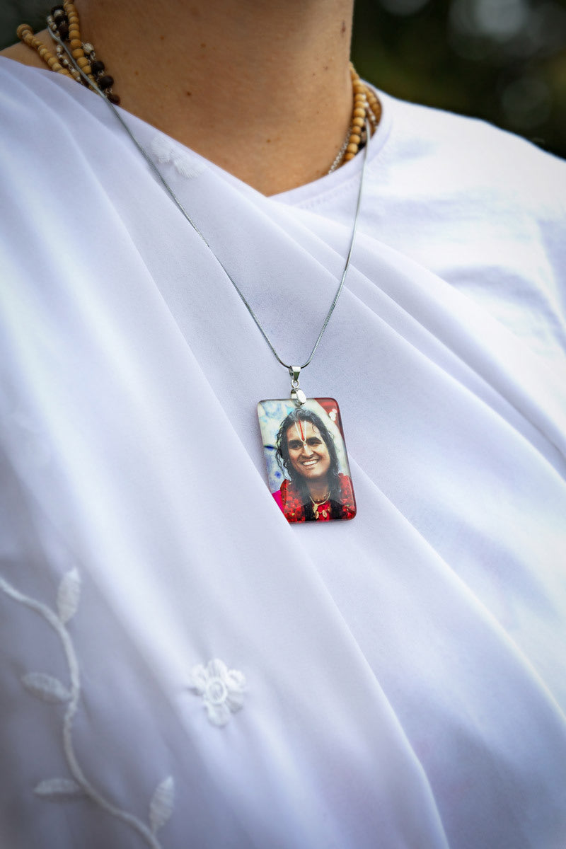 Clear Photo Pendant, 'Paramahamsa Vishwananda', rectangle