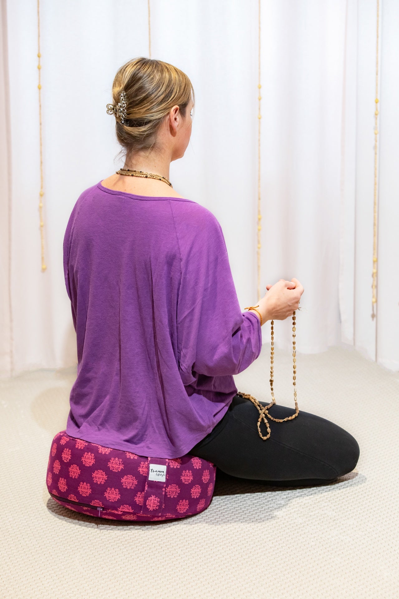 Meditation Cushion, Full-round, Orchid Lotus