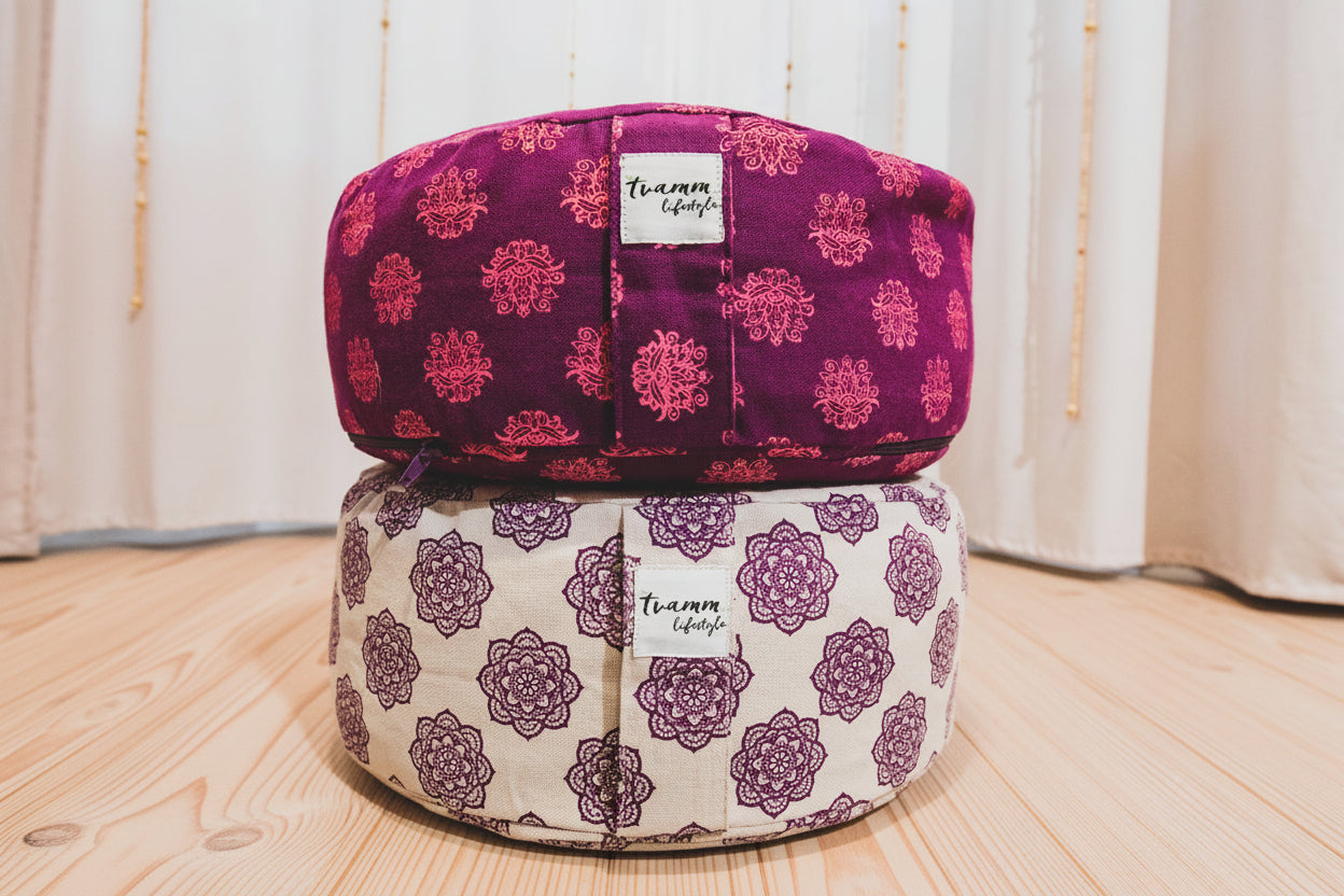 Meditation Cushion, Full-round, Orchid Lotus