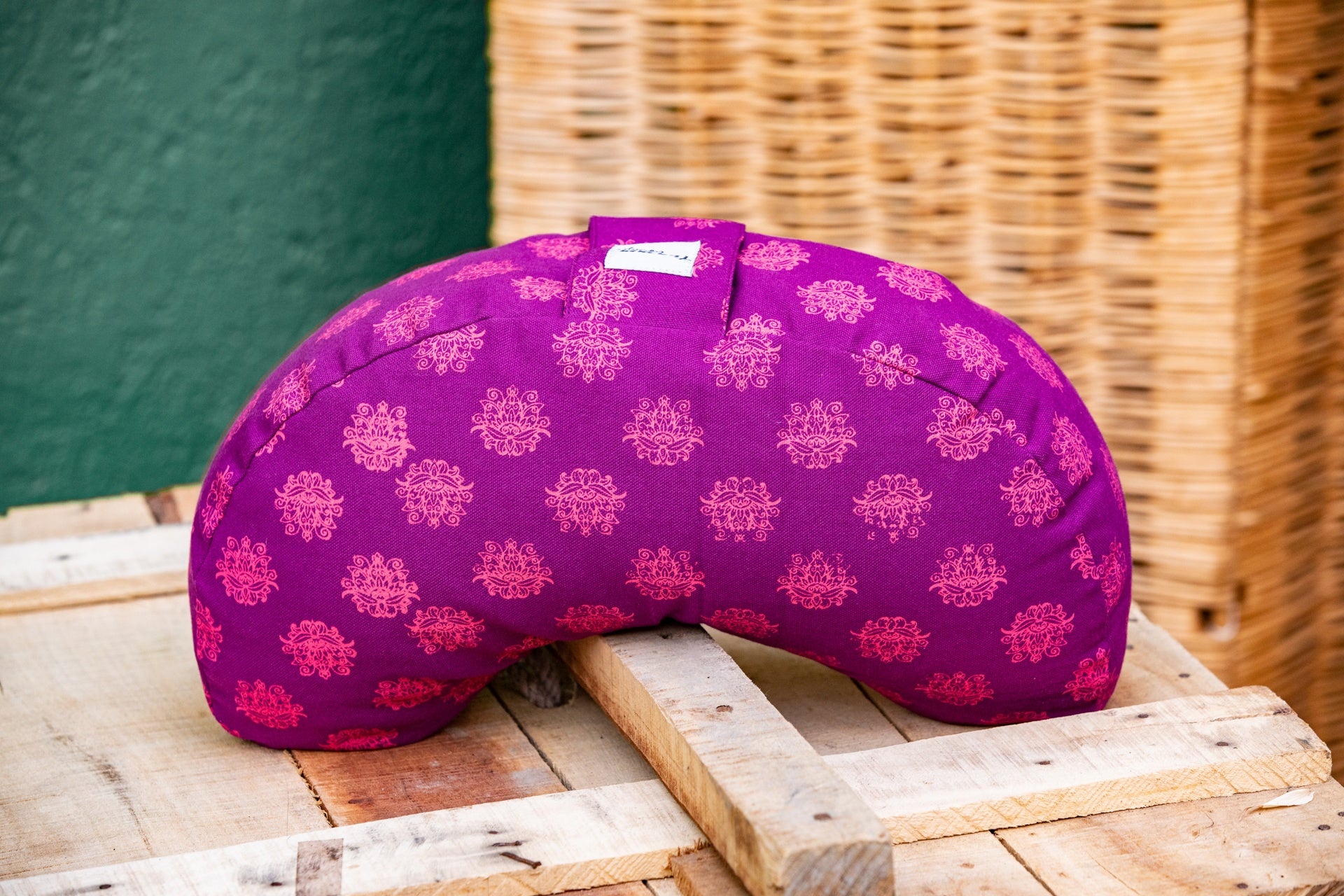 Meditation Cushion, Half-moon, Orchid Lotus