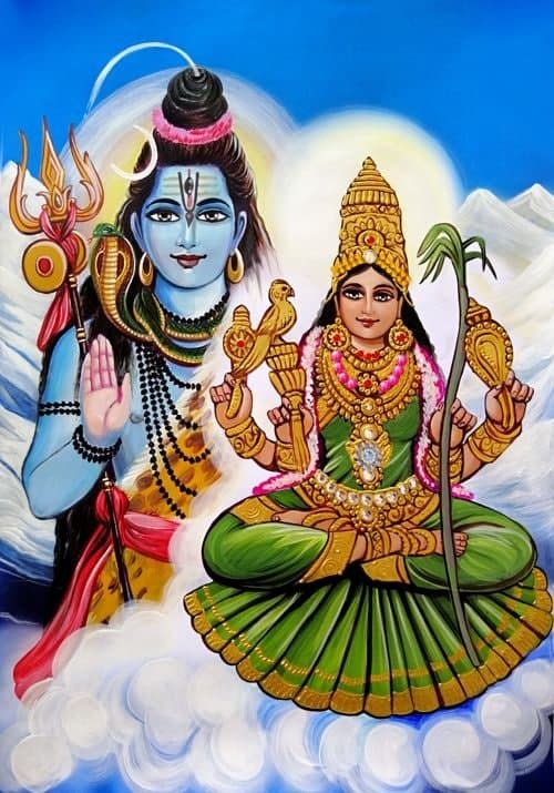 LORD SHIVA with KANCHI KAMAKSHI