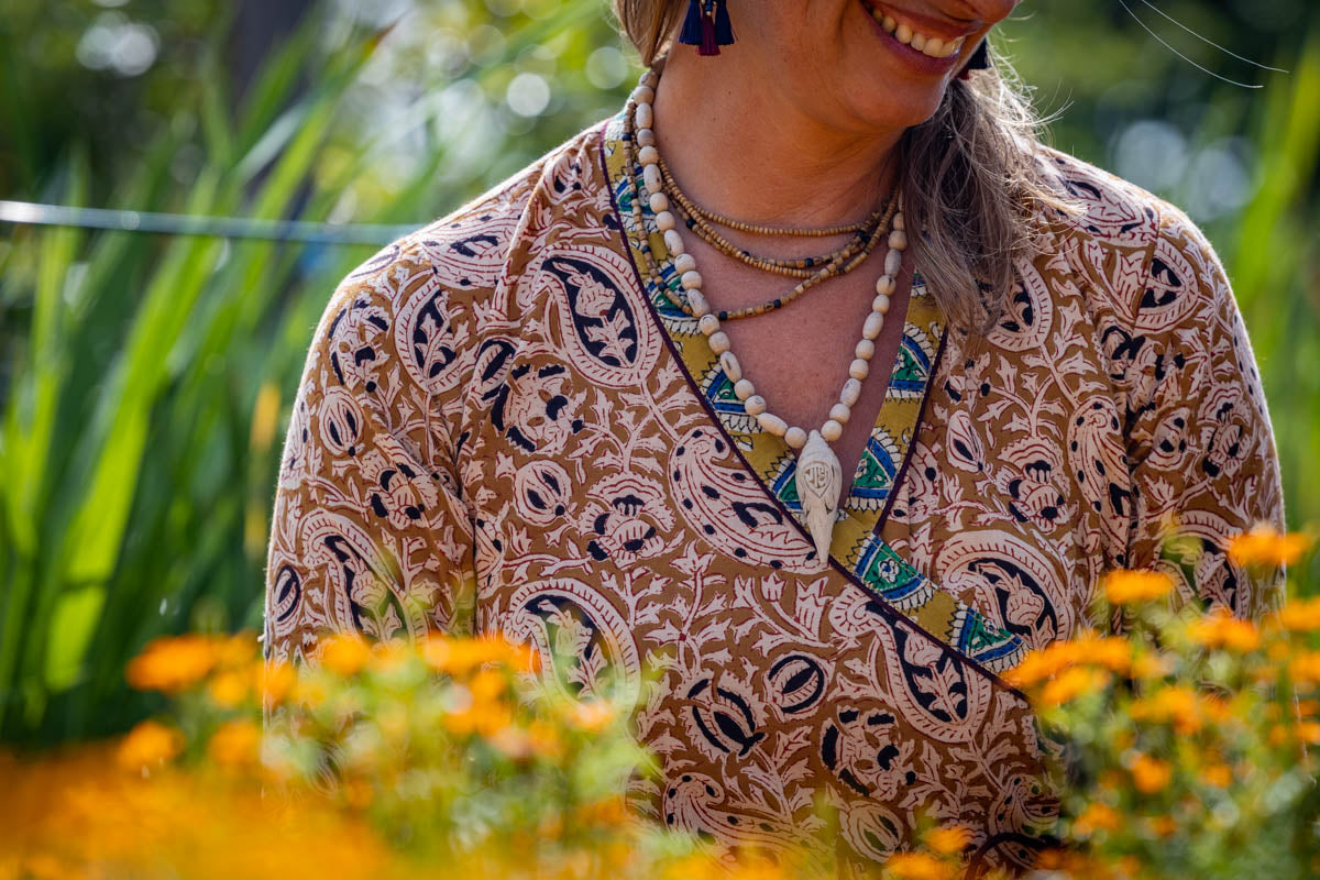 Tulsi Necklace with Tulsi Teeth