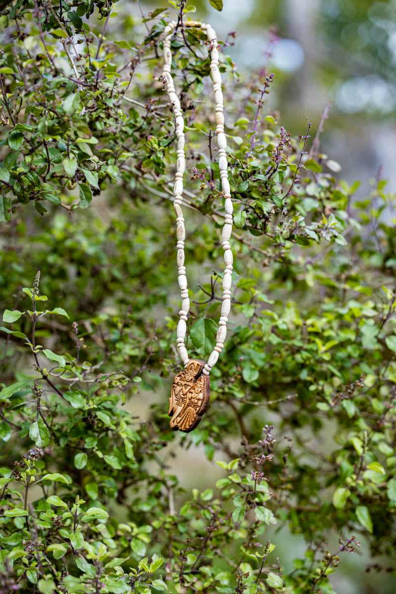 Tulsi Necklace - Radha Krishna Pendant, small