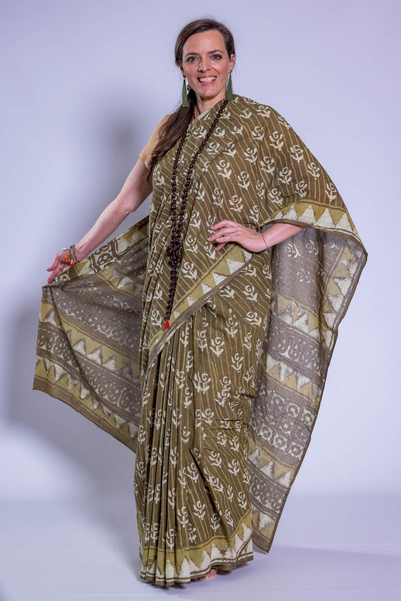 Sari di cotone Malmal