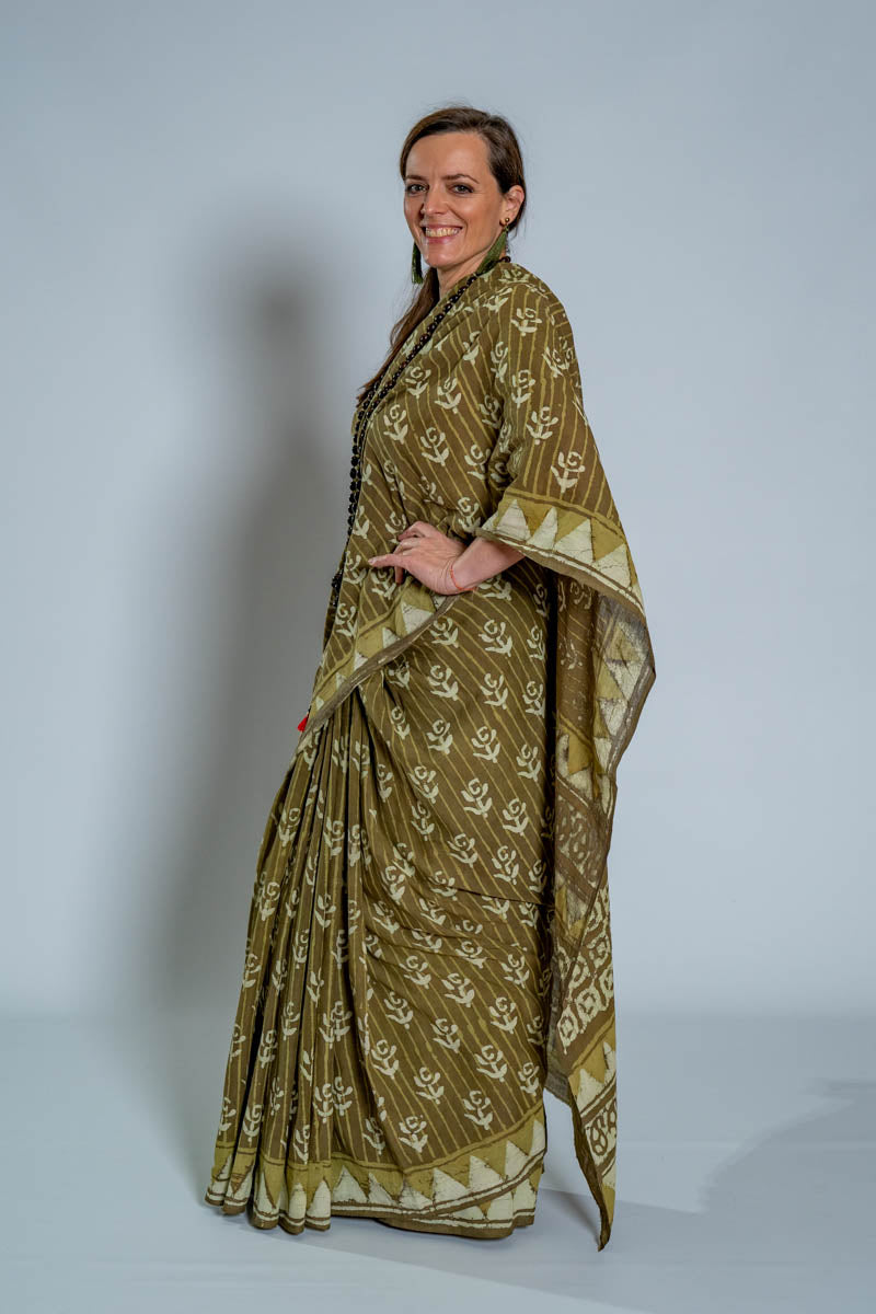Sari di cotone Malmal