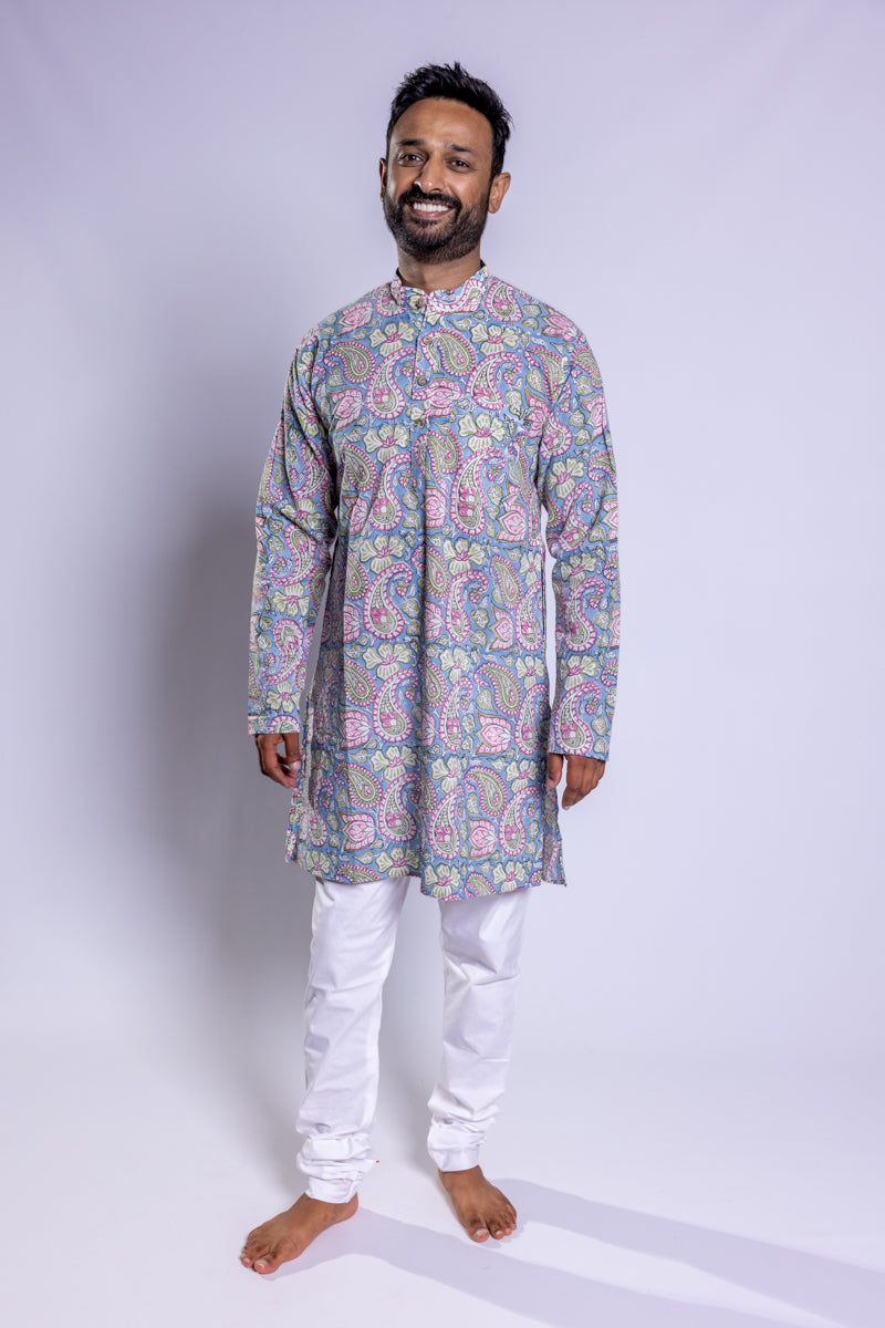 Printed Cotton Kurta with Pants