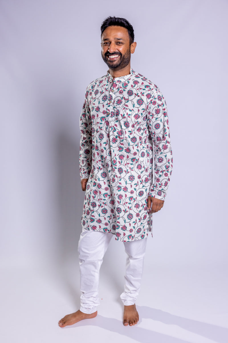 Printed Cotton Kurta with Pants