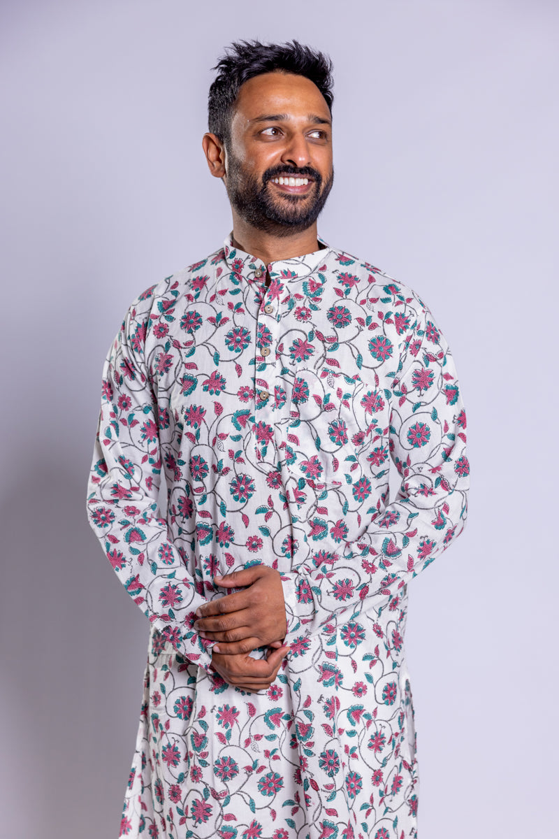 Printed Cotton Kurta with Pants