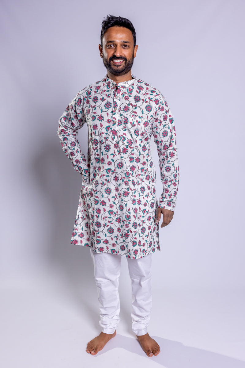 Printed Cotton Kurta with Pants
