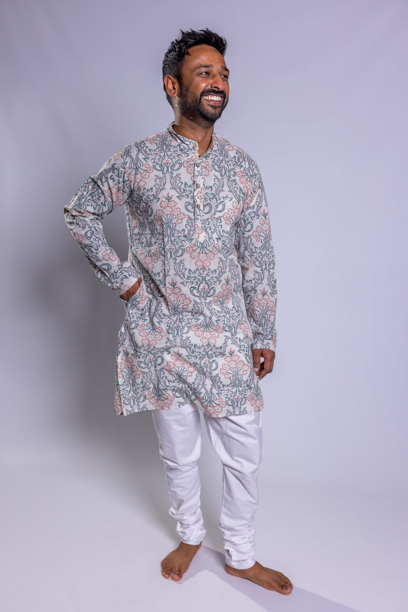 Printed Cotton Kurta with Pants