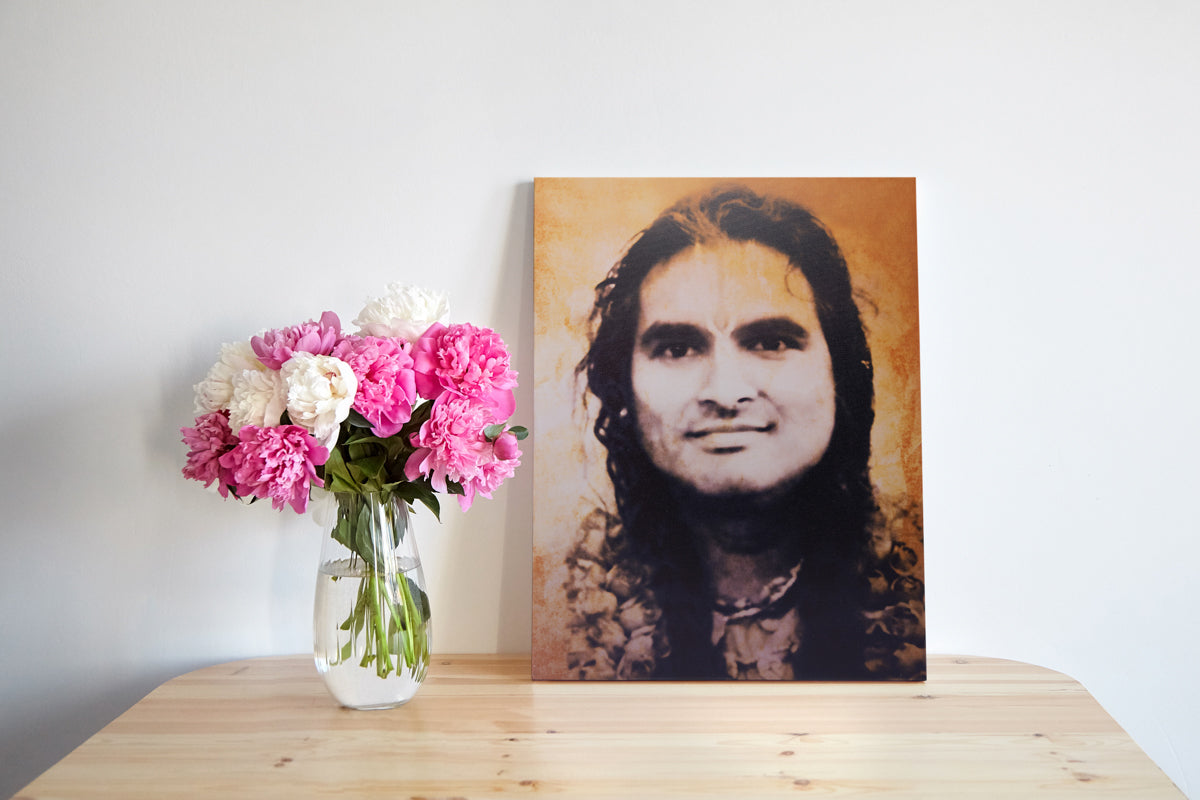 Mahavatar Babaji and Gurudev, canva