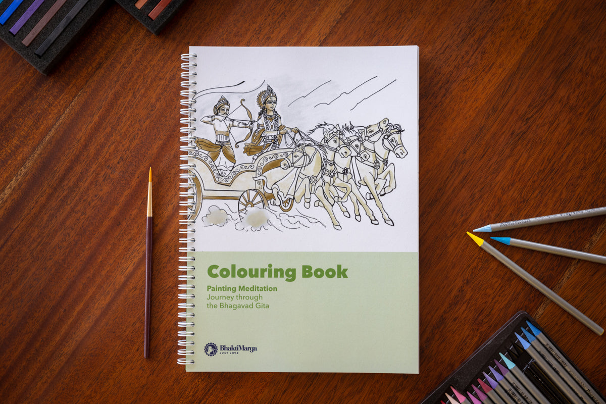 Libro da colorare: Viaggio attraverso la Bhagavad Gita
