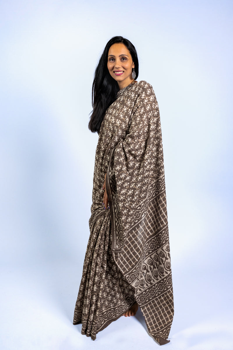Sari di cotone Malmal