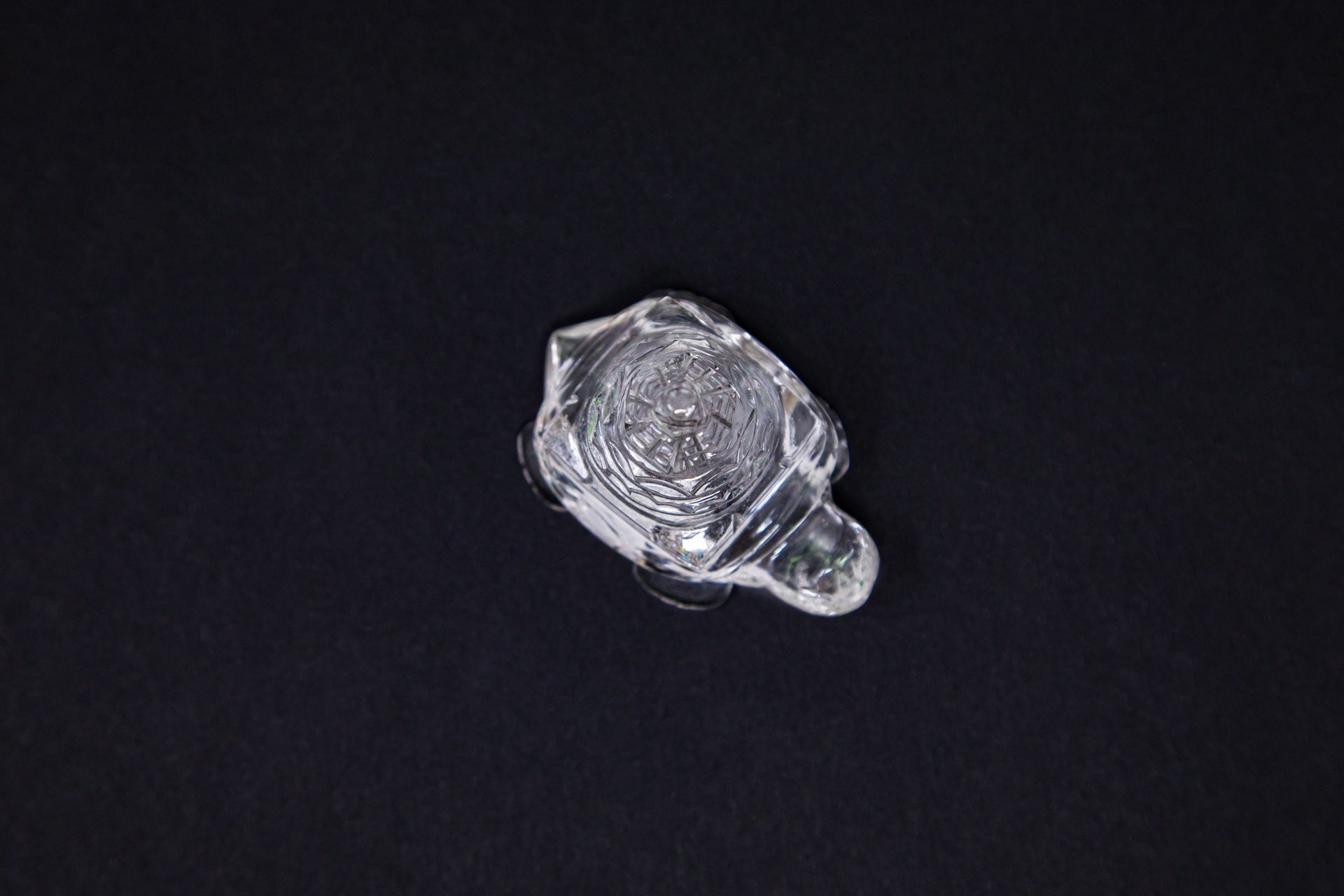 MahaMeru Sri Yantra on Tortoise - Clear Quartz