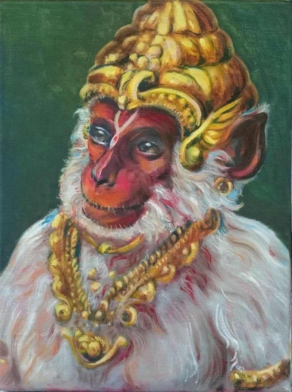 LORD HANUMAN COPERTO DI SINDOOR