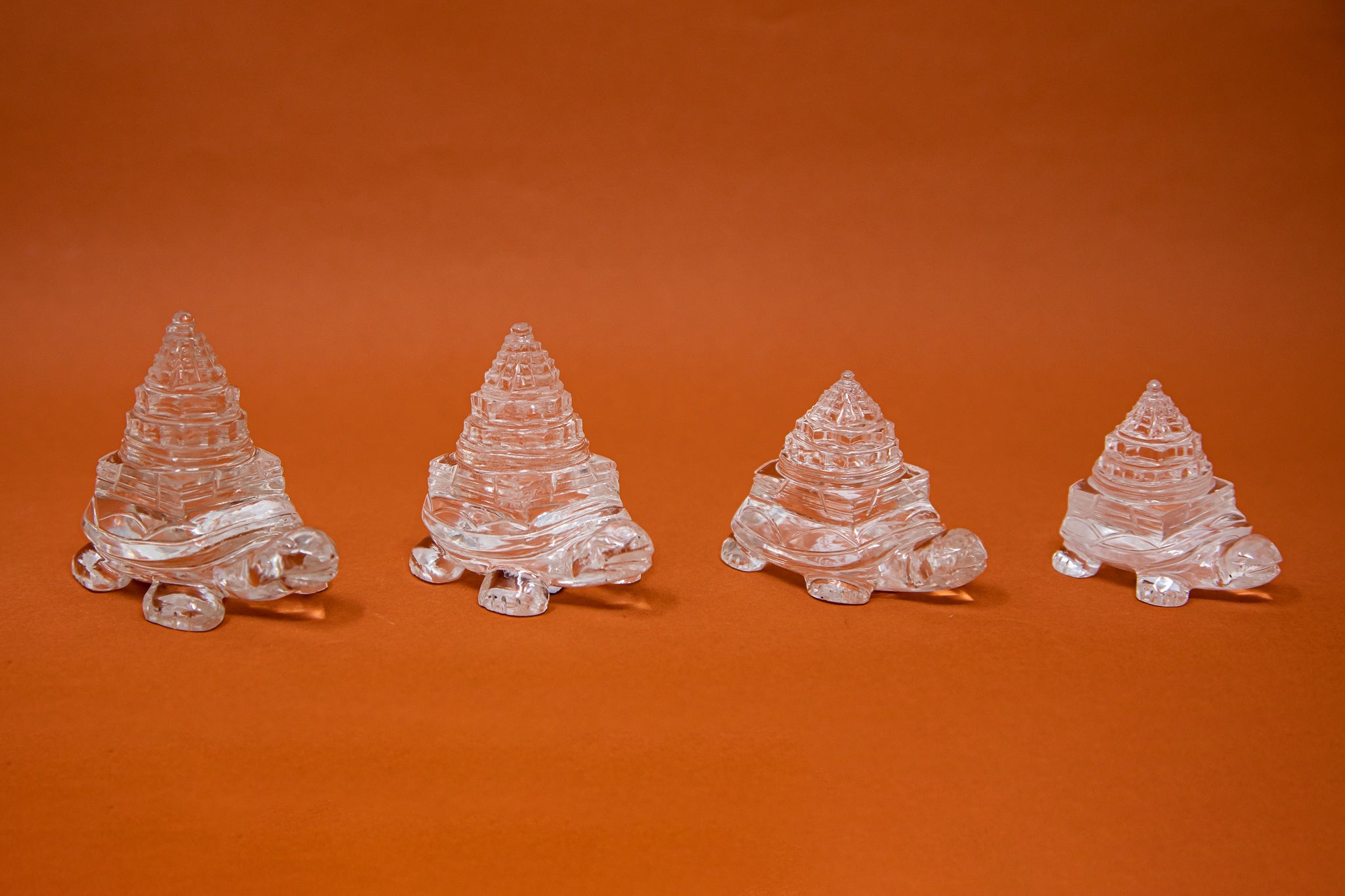 MahaMeru Sri Yantra su tartaruga - Quarzo trasparente
