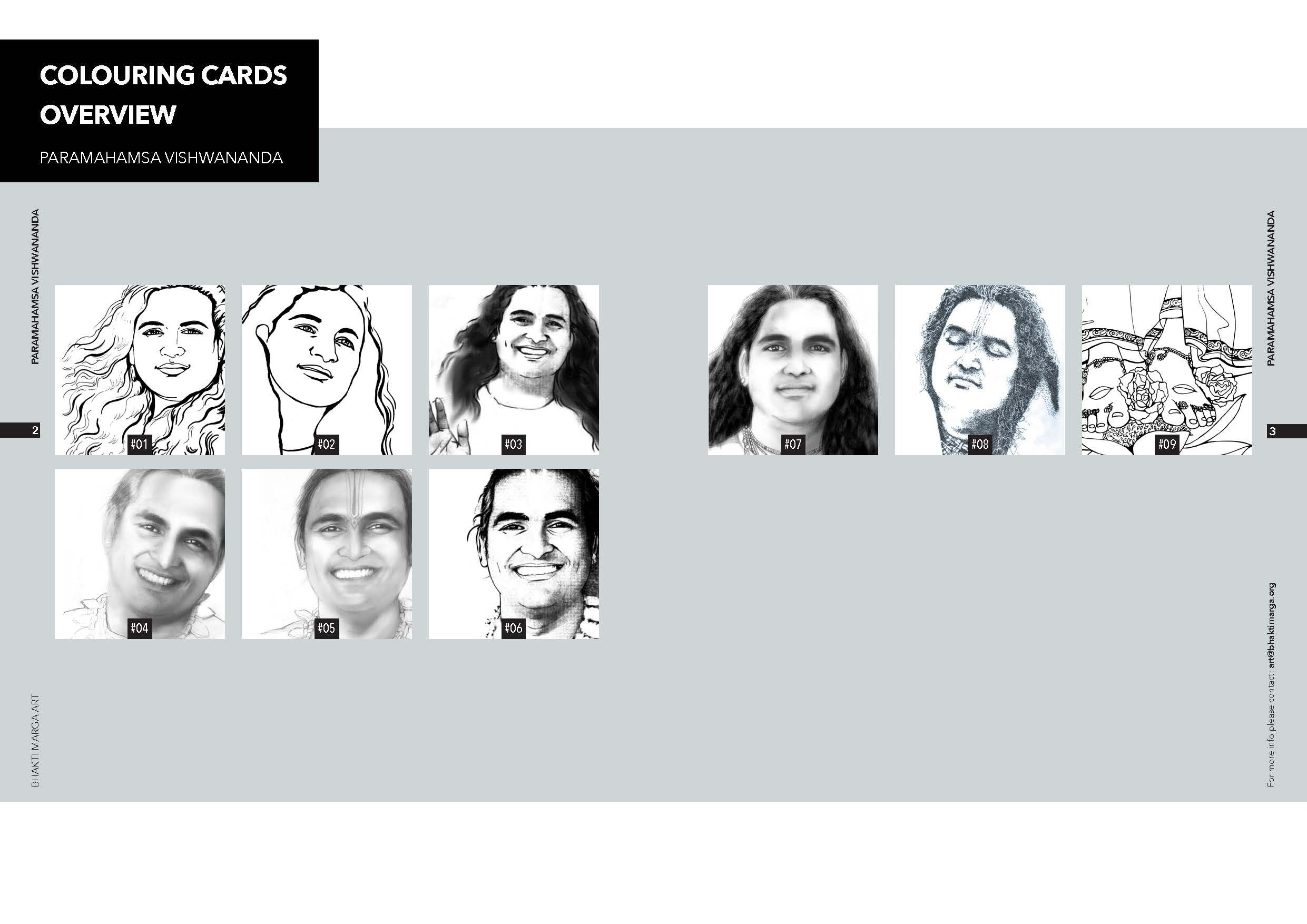 Colouring Cards 'PARAMAHAMSA VISHWANANDA'