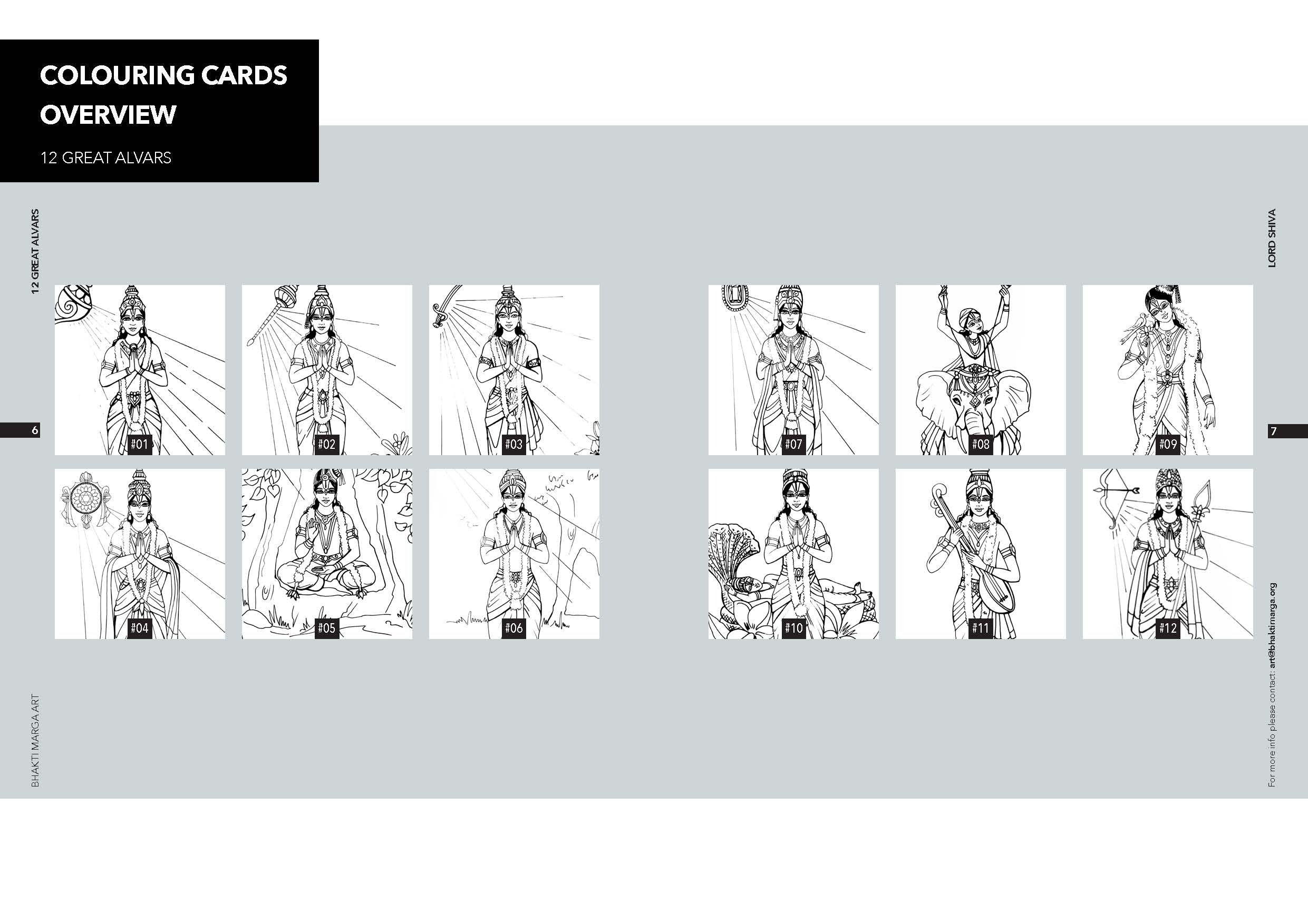 Colouring Cards '12 ALVARS'