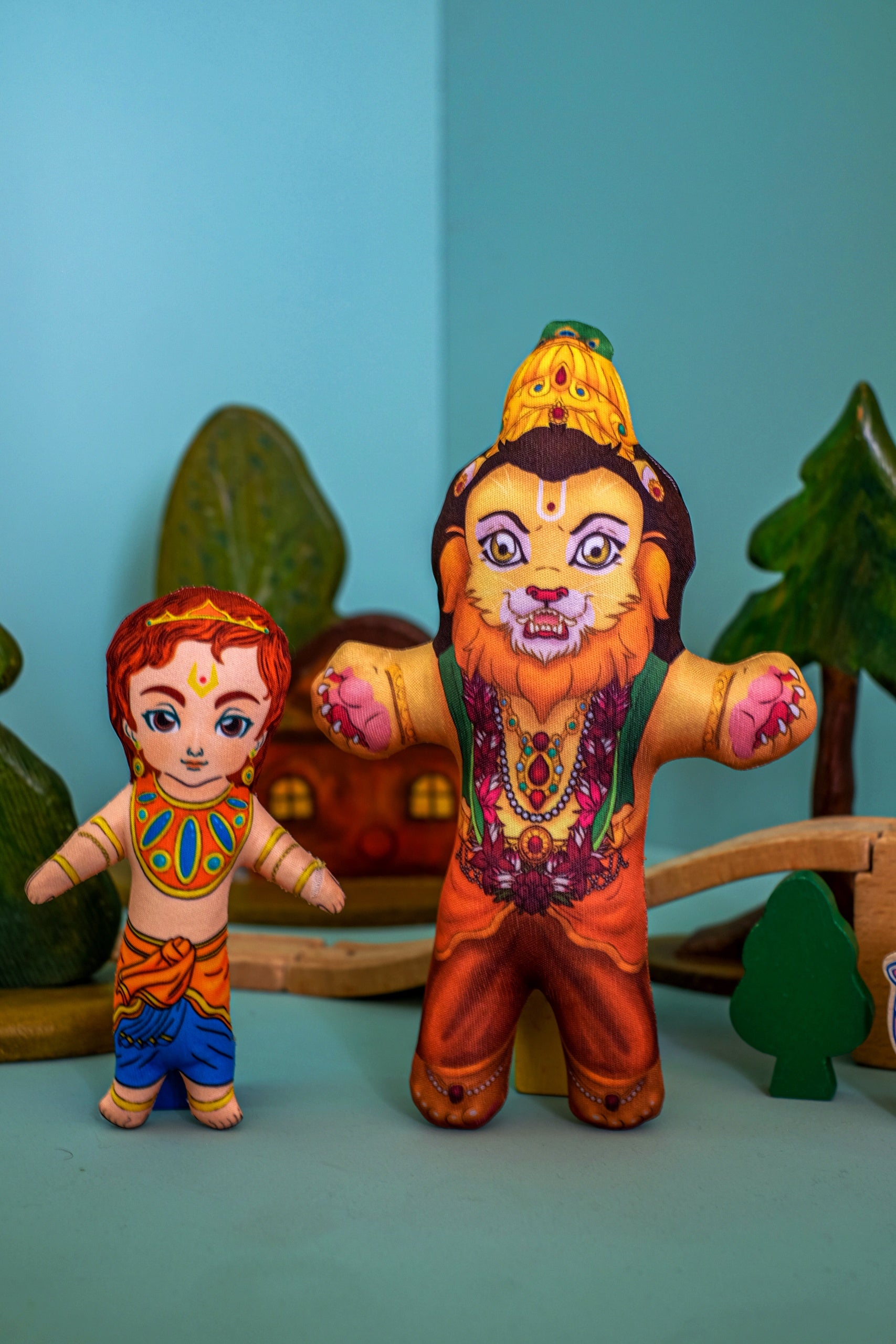 Lord Narasimha e Prahlad Maharaja - Peluche per bambini