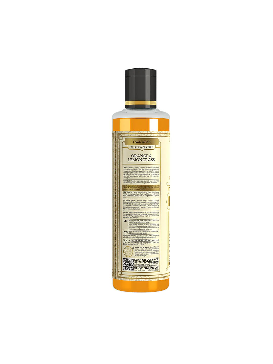 Khadi Herbal Face Wash ORANGE & LEMONGRASS