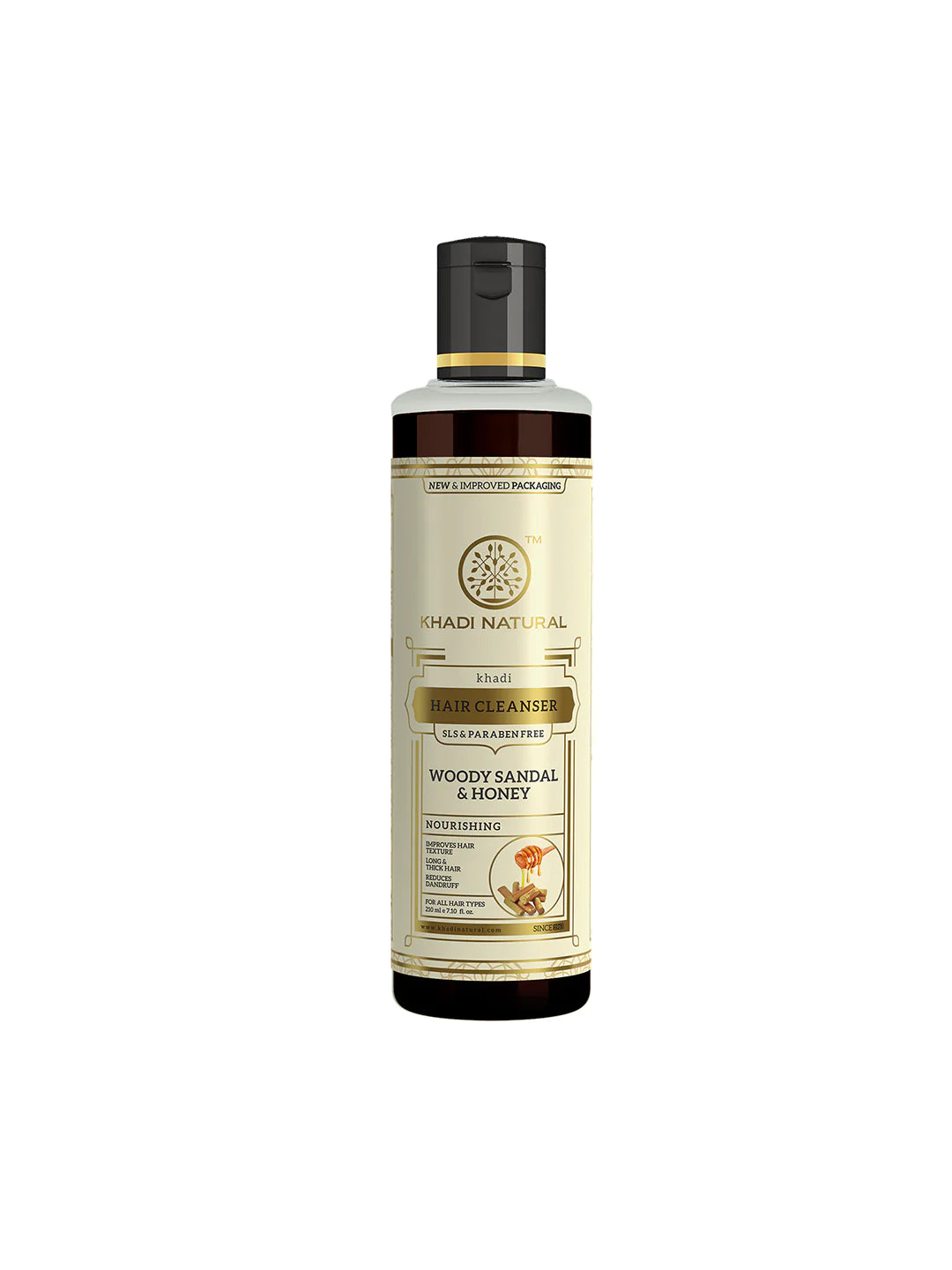 Shampoo per capelli alle erbe Khadi LEGNOSO SANDALO E MIELE