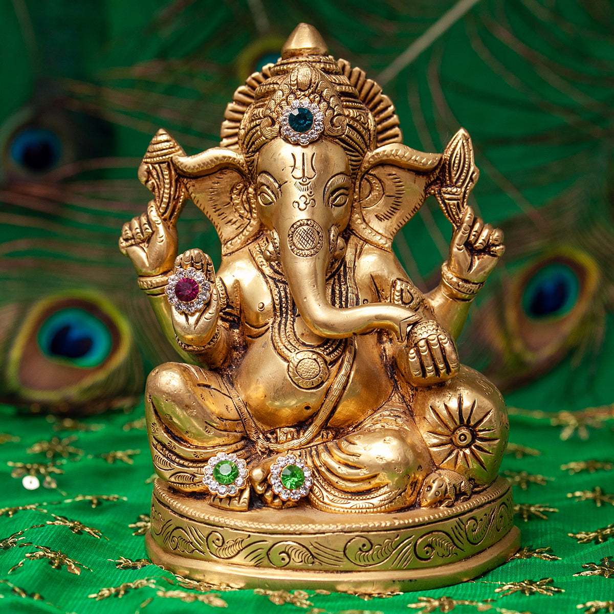 Pietra Pottu - Fiore / 15 mm / Gioielli in pietra per decorazioni di divinità