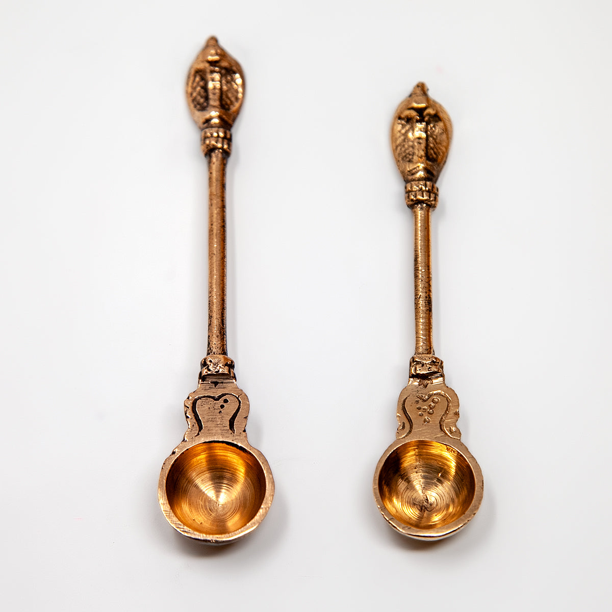 Copper Puja Spoon / Achmani Udharani with Nagam Handle