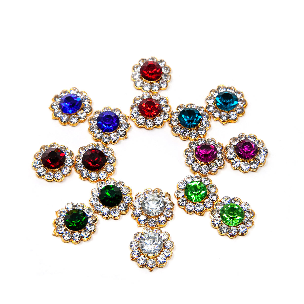 Pietra Pottu - Fiore / 15 mm / Gioielli in pietra per decorazioni di divinità