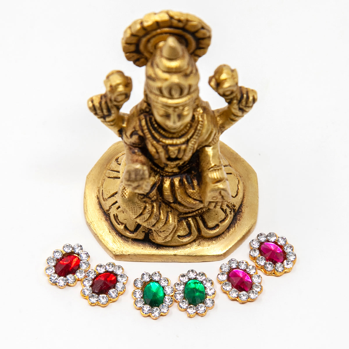 Stone Pottu - Ovali Radianti / 14x11mm / Gioielli in Pietra per Decorazioni Divinità