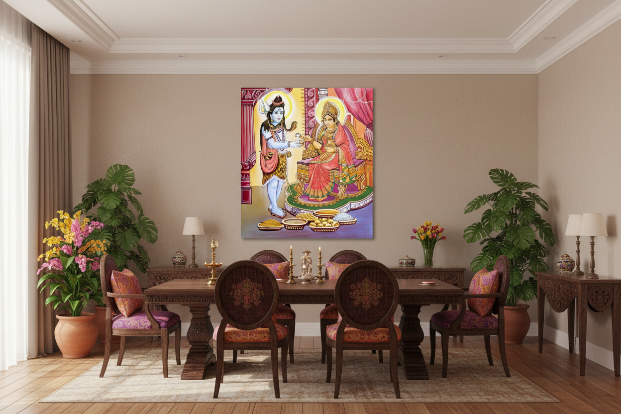 LORD SHIVA with ANNAPURNA DEVI