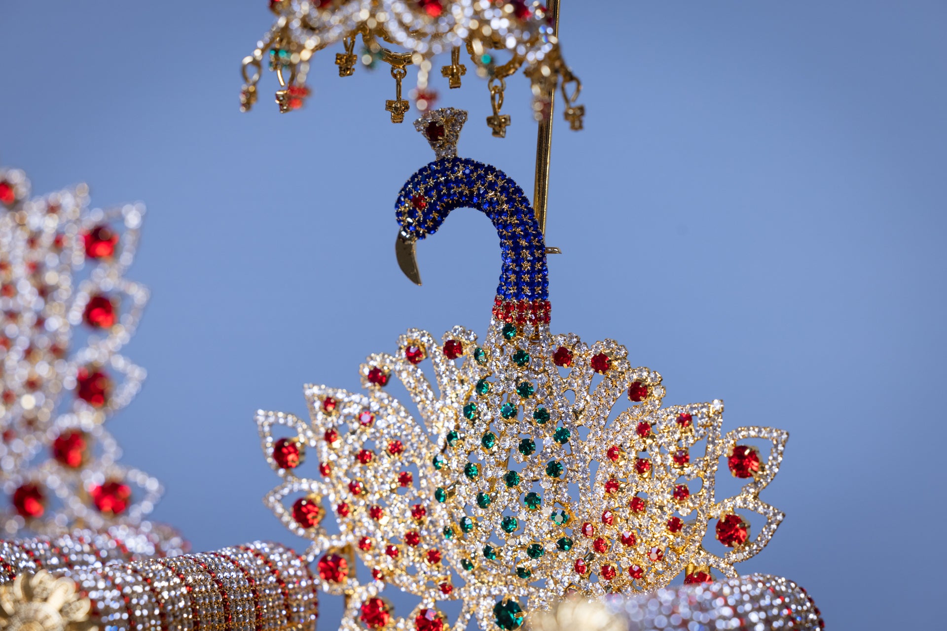 Deity Peacock Singhasan with Chatar