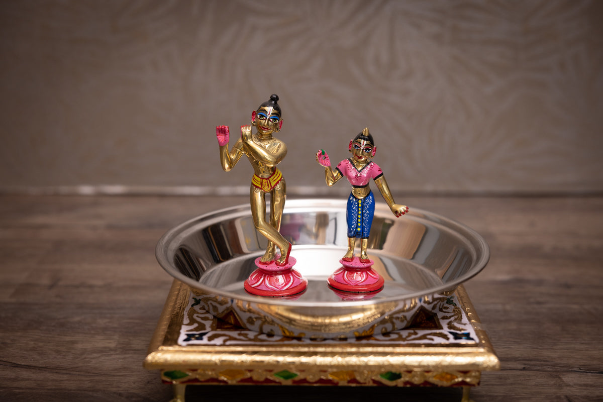 Stainless Steel Abhishekam Tray