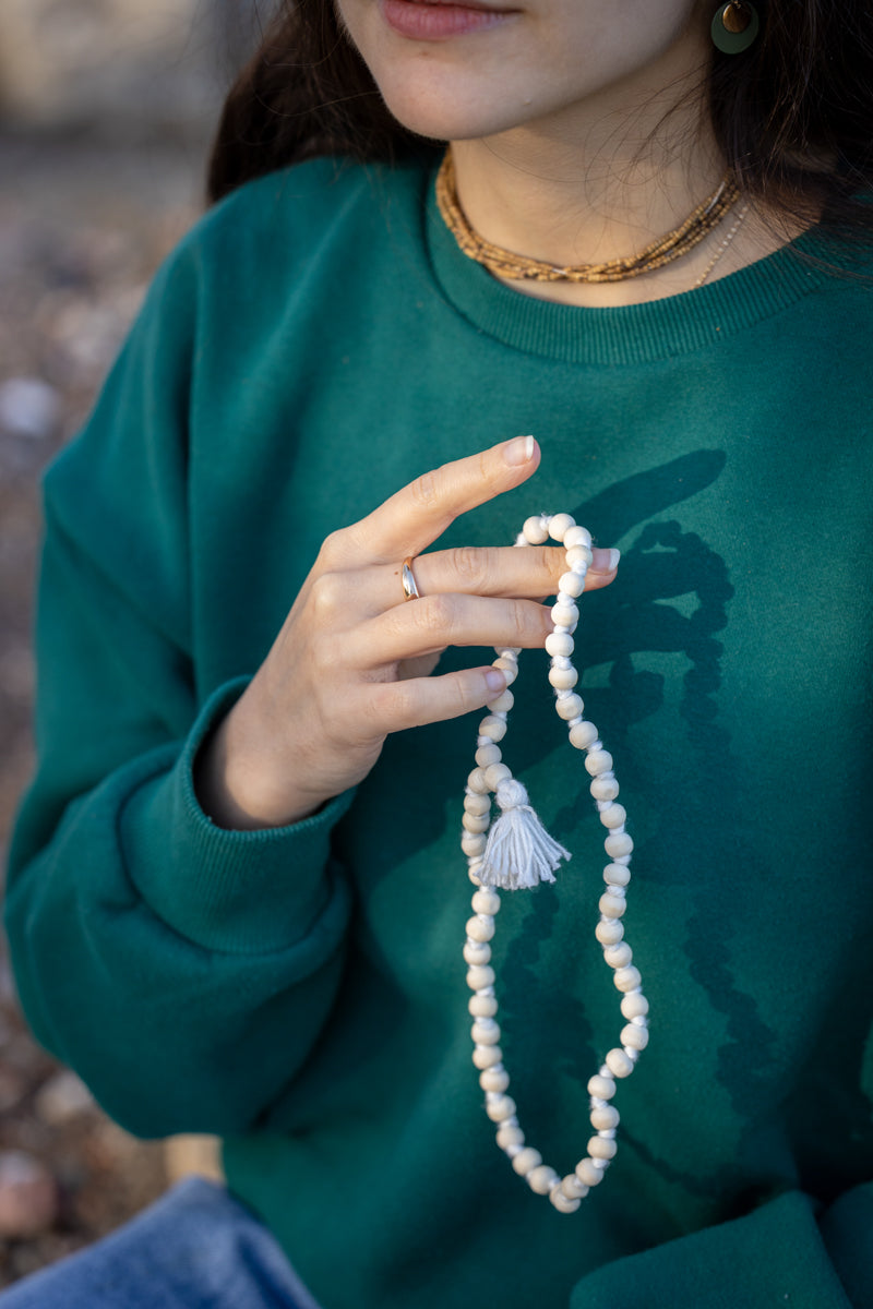 Neem Mala White - 54 beads