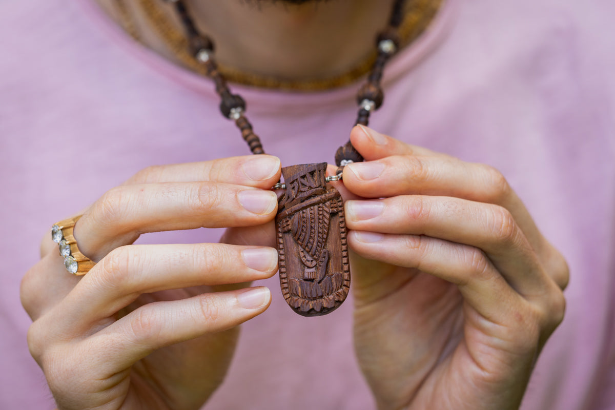 KRISHNA'S LOTUS FEET Tulsi Necklace