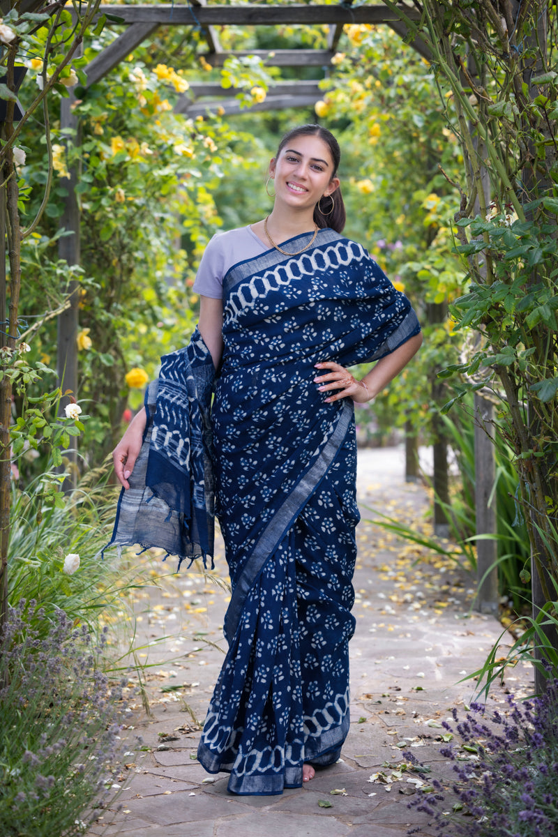 Sari in cotone slub